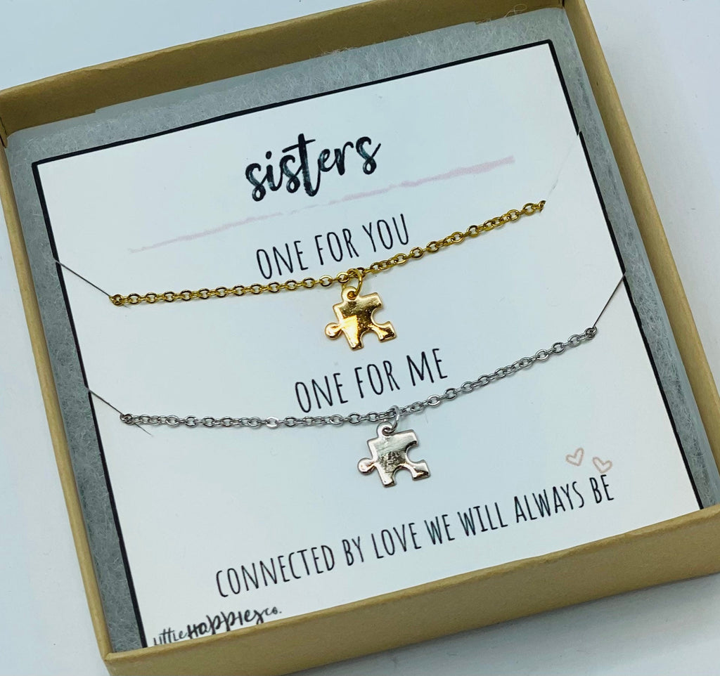 Sister necklaces for 2, Puzzle piece necklace, Puzzle necklace, Sister necklaces, Sister gifts, Gift for sister, Gift for sister in law