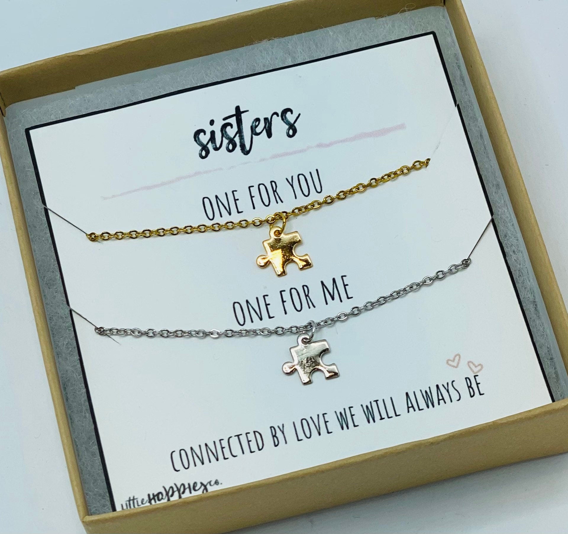 Sister necklaces for 2, Puzzle piece necklace, Puzzle necklace, Sister necklaces, Sister gifts, Gift for sister, Gift for sister in law