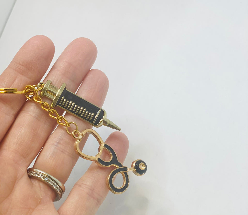 Nurse keychain, Nurse gift, Nurse key chain, Nurse appreciation, Medical key ring, Stethoscope keychain, Medical keychain, Thank you nurse