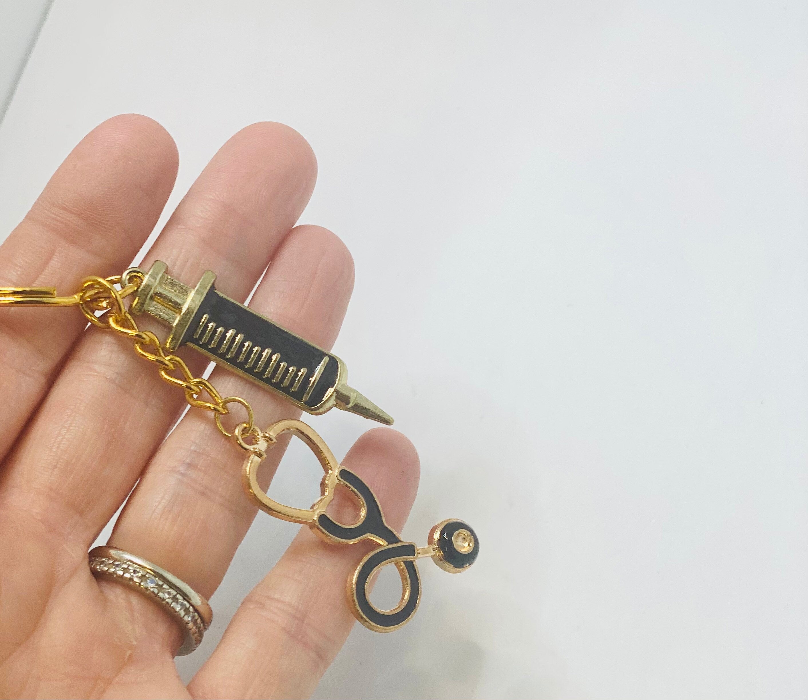 Nurse keychain, Nurse gift, Nurse key chain, Nurse appreciation, Medical key ring, Stethoscope keychain, Medical keychain, Thank you nurse