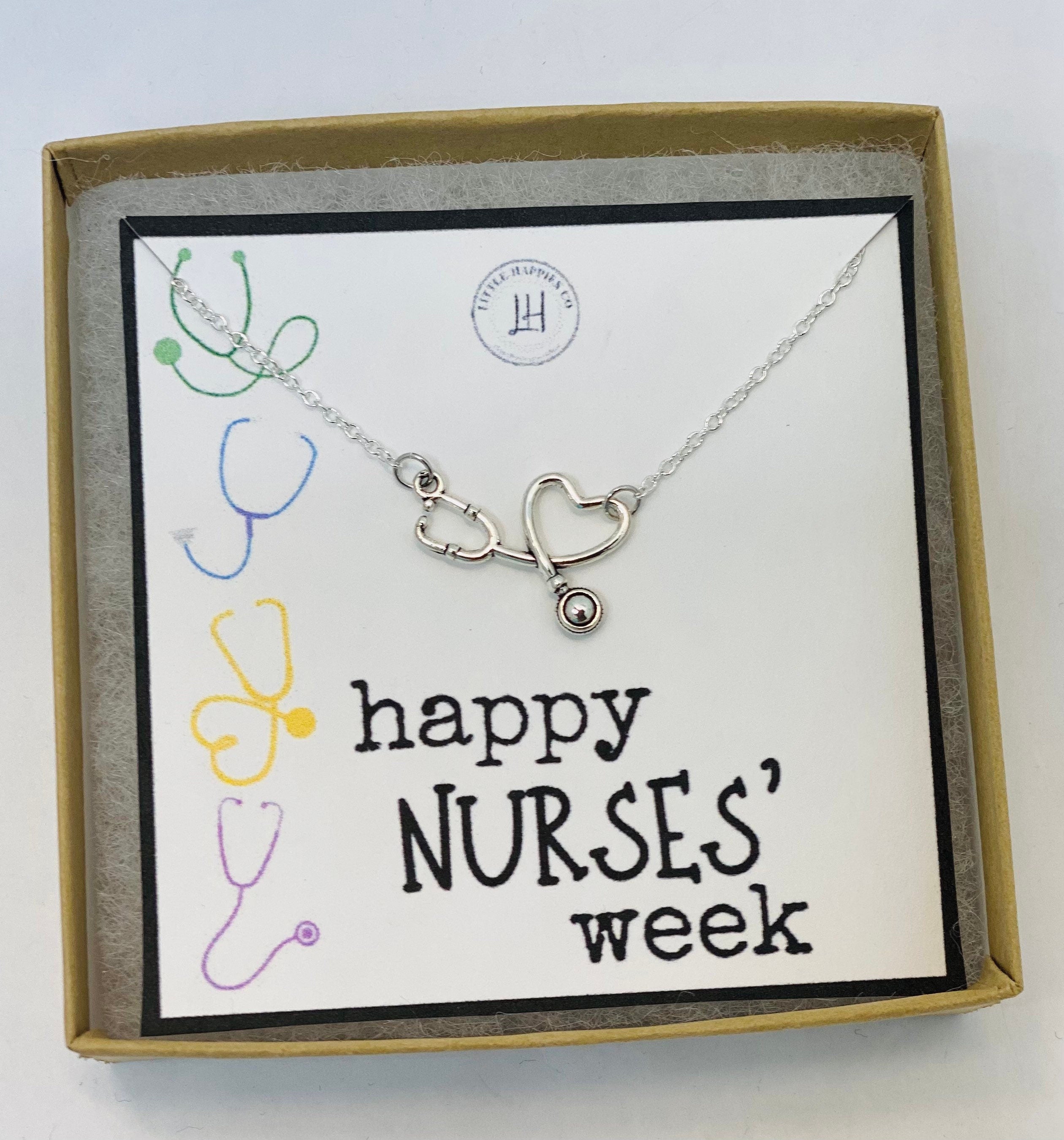 Stethoscope necklace, Gift for nurse, nurse gifts, gifts for nurses, RN gift, RN necklaces, healthcare worker gift, gift for her, thank you