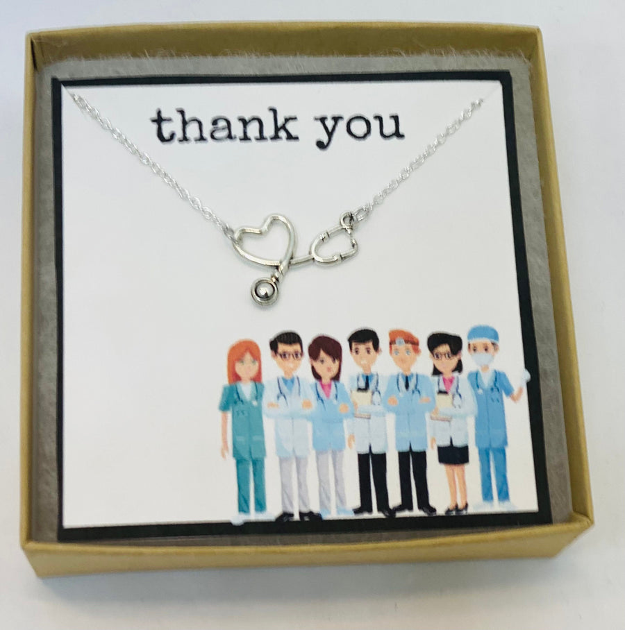 Grateful for you, Send a gift, Thank a nurse, Thank you gift for a doctor, Nurse necklace, Doctor necklace, Nurse appreciation gift, RN, LPN