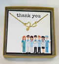 Stethoscope necklace, Gift for nurse, nurse gifts, gifts for nurses, RN gift, RN necklaces, healthcare worker gift, gift for her, thank you
