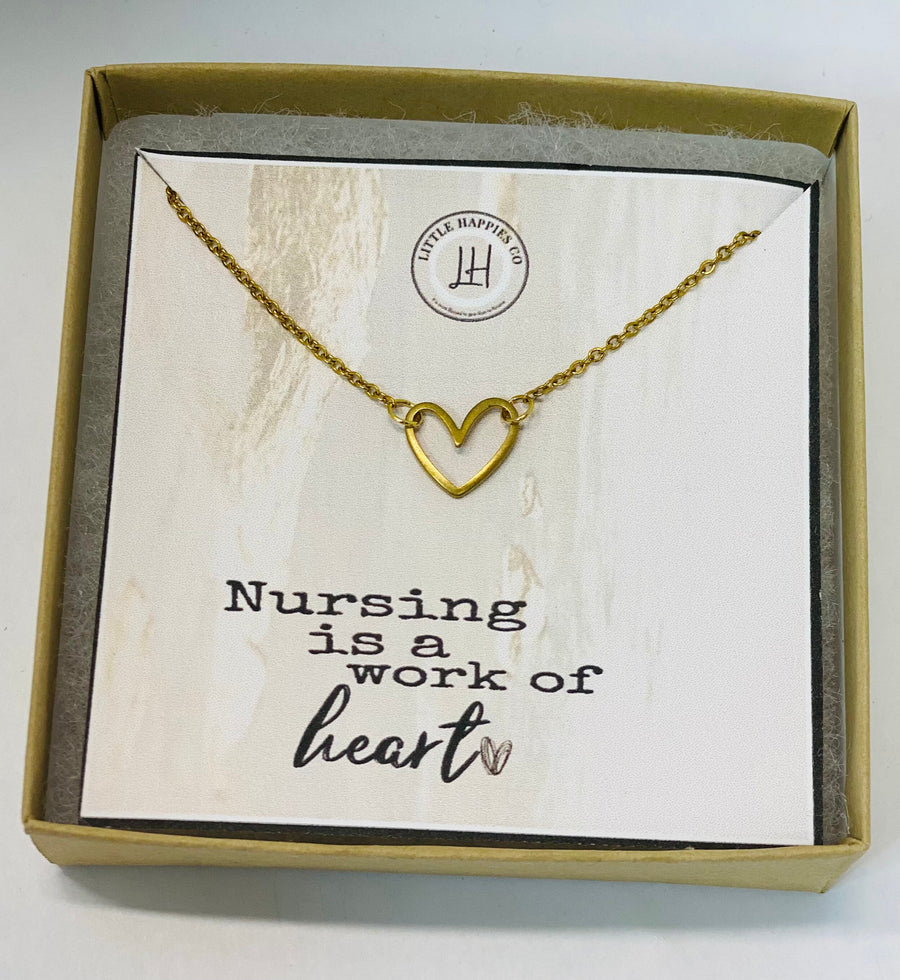 Gift for Nurse, Nurse Thank You Gift, heart Necklace, Nurse Appreciation Gift, Appreciation Gift, Nurse Jewelry, Nurse Necklace, Nurse Gift
