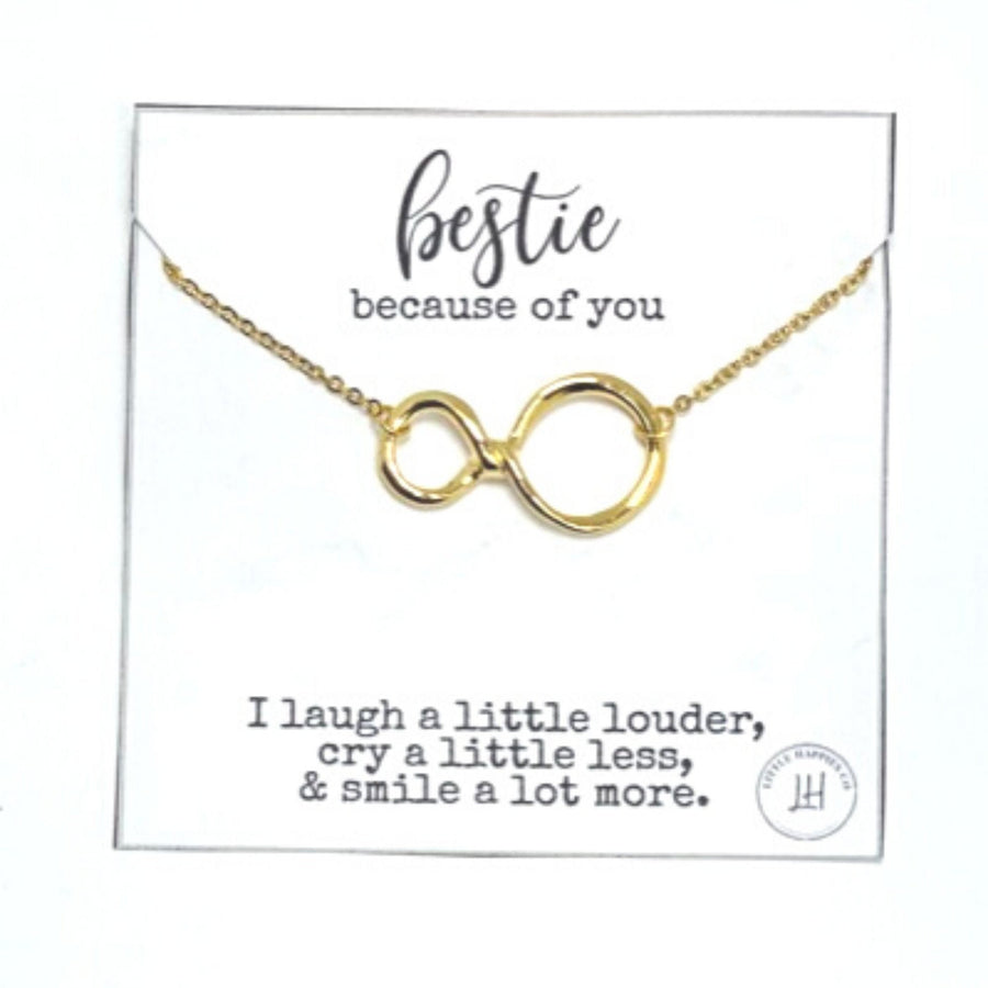 Best friend infinity necklace, Infinity jewelry, Infinity friendship quotes, Best friend necklace with message card, Necklace for friend