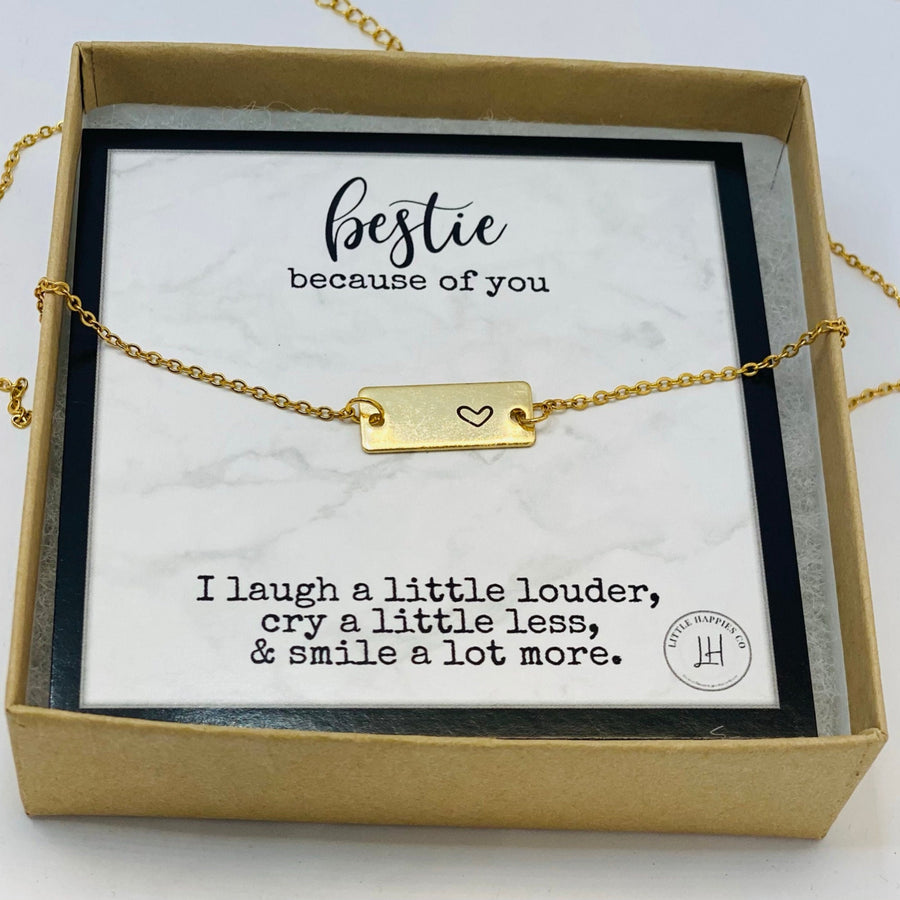 Gift for my best friend, Necklace for friend, Gift for BFF birthday, Necklace for best friend, Gift for your best friend, Bar necklace
