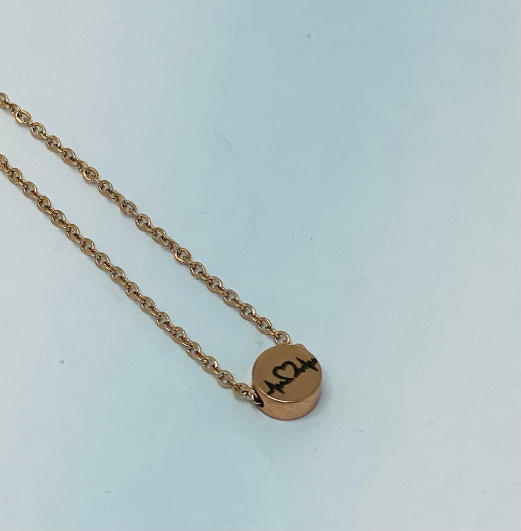 Personalized nurse gift, RN registered nurse necklace, Heartbeat, RN charm necklace, Personalized jewelry, Heartbeat necklace