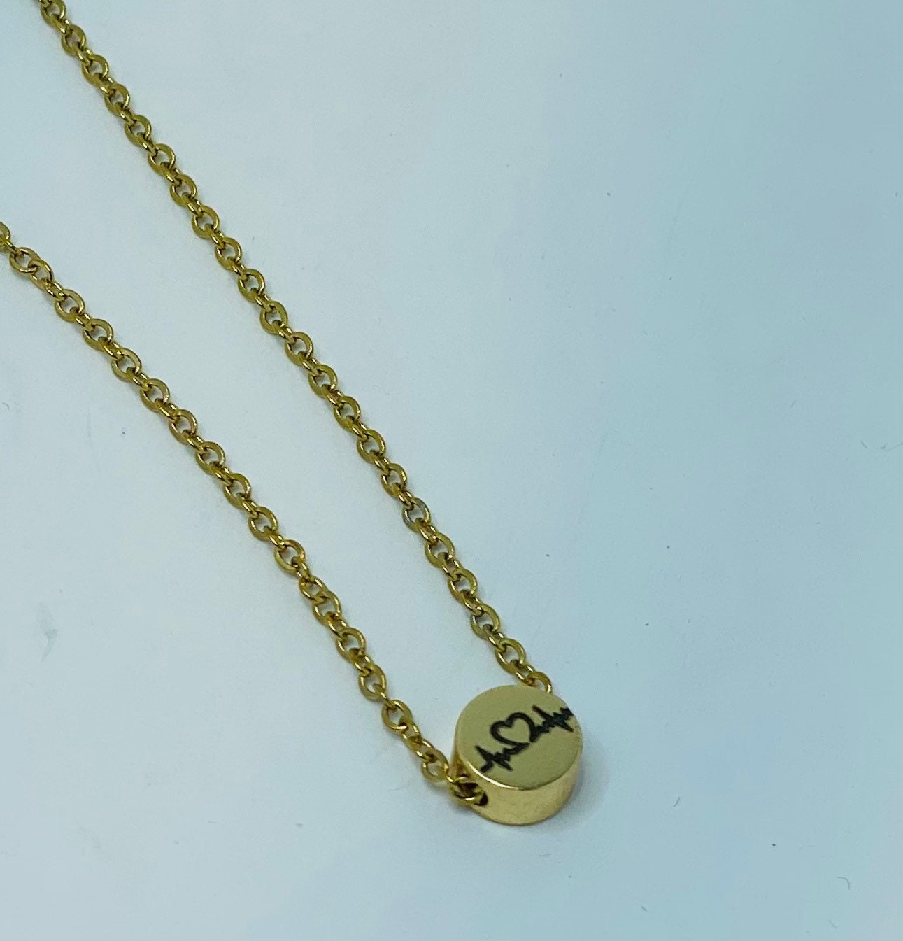 Personalized nurse gift, RN registered nurse necklace, Heartbeat, RN charm necklace, Personalized jewelry, Heartbeat necklace
