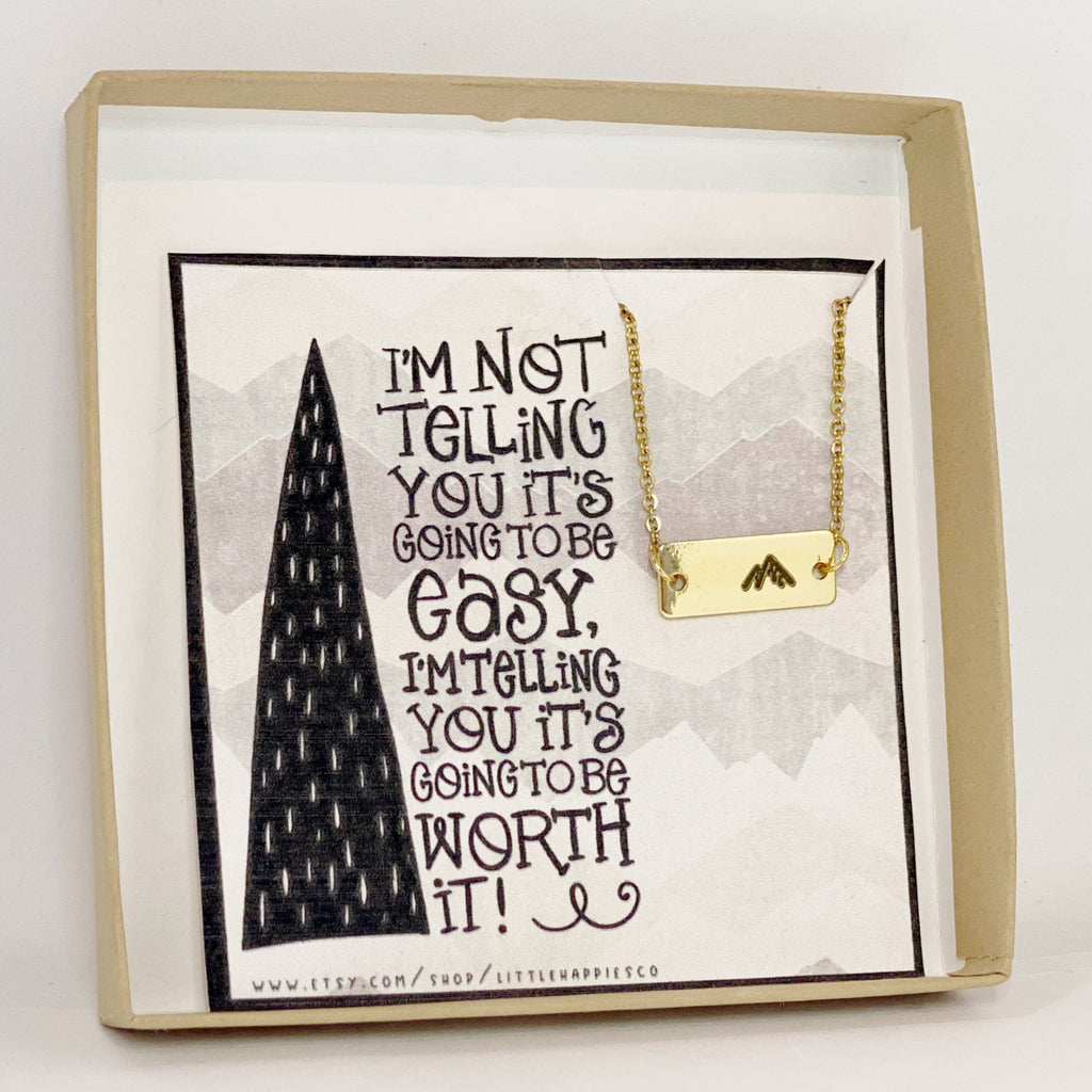 I'm not telling you it's going to be easy necklace, Strength necklace, Strength gift, Uplifting, Motivational gift ideas, You've got this
