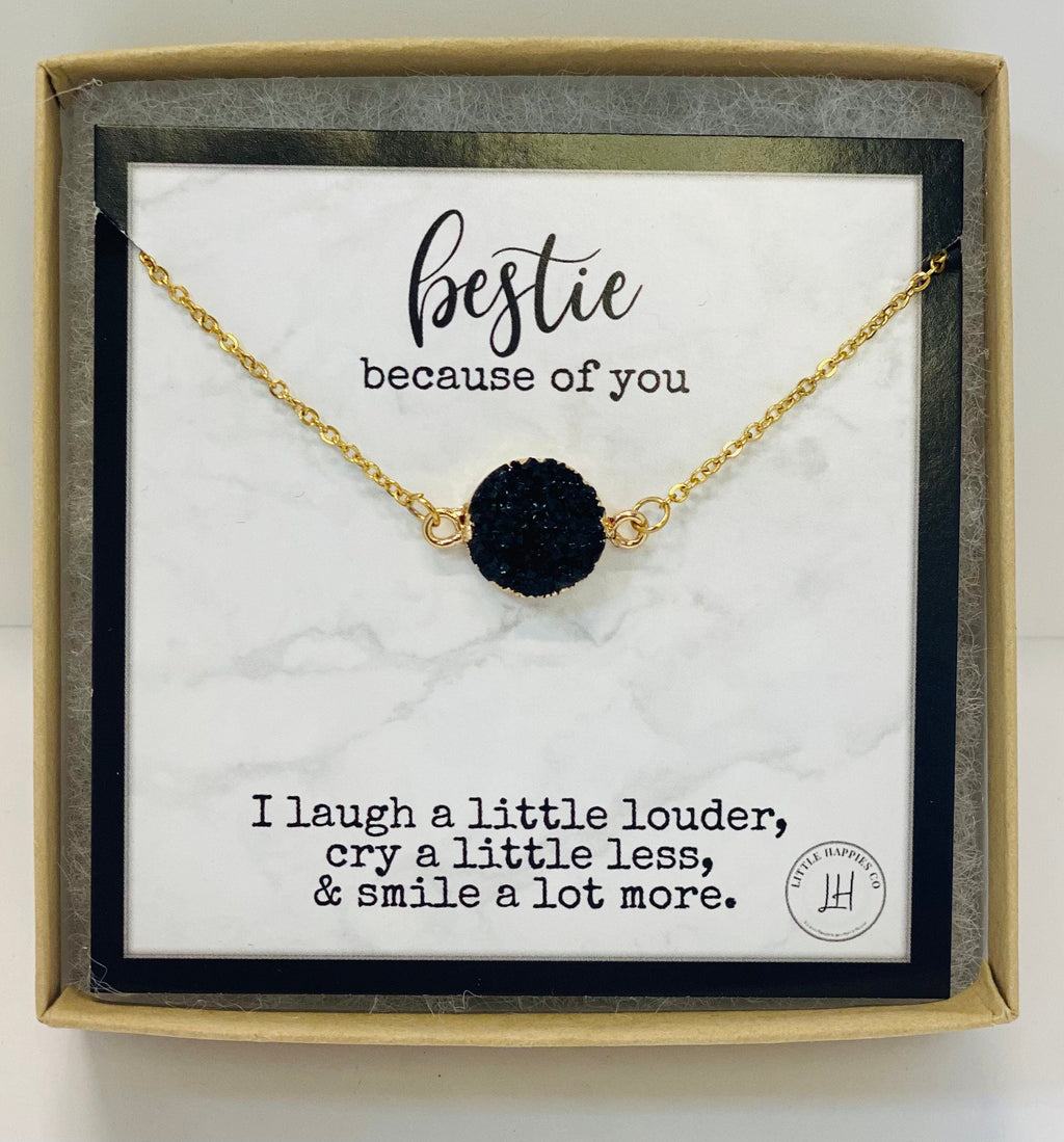 Gift for her, Necklace, Best friend gift, Birthday gift for friend, inexpensive gift, bestie, friendship necklace, aqua necklace (02-001)