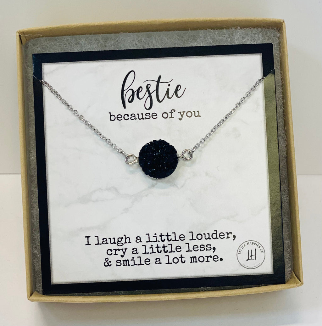 Gift for her, Necklace, Best friend gift, Birthday gift for friend, inexpensive gift, bestie, friendship necklace, aqua necklace (02-001)