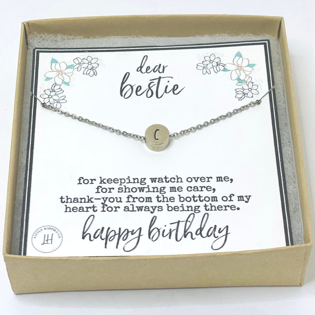 Personalized gift for best friend, Stamped initial necklace, Custom personalized, Initial necklaces for women, Personalized necklace