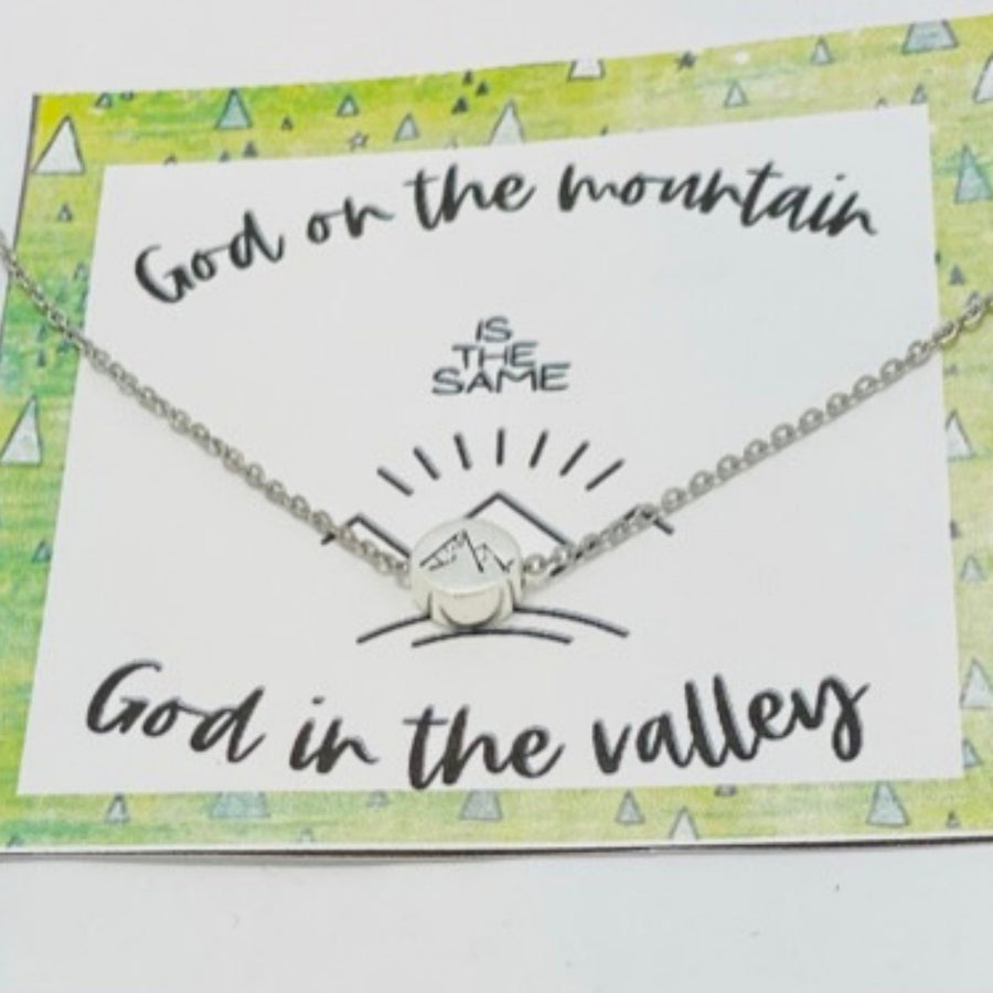 God on the mountain necklace, Mountain necklace, Bible verse necklace, Unique Christian gifts, Christian gifts for mom, Scripture necklace