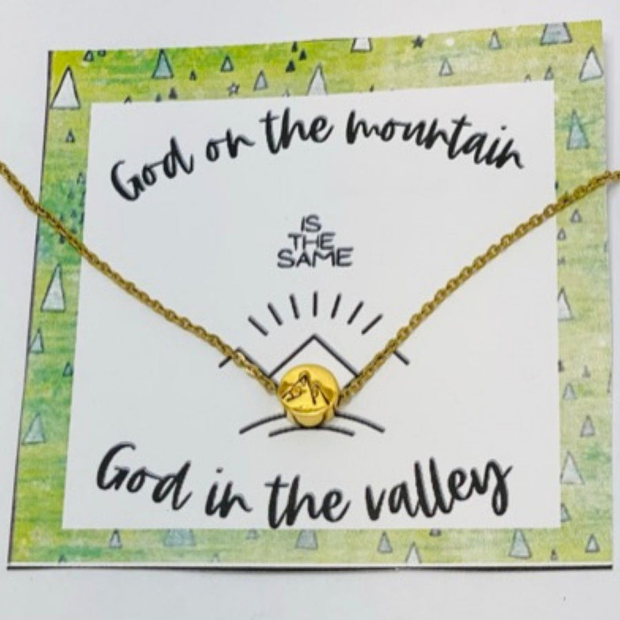 God on the mountain necklace, Mountain necklace, Bible verse necklace, Unique Christian gifts, Christian gifts for mom, Scripture necklace