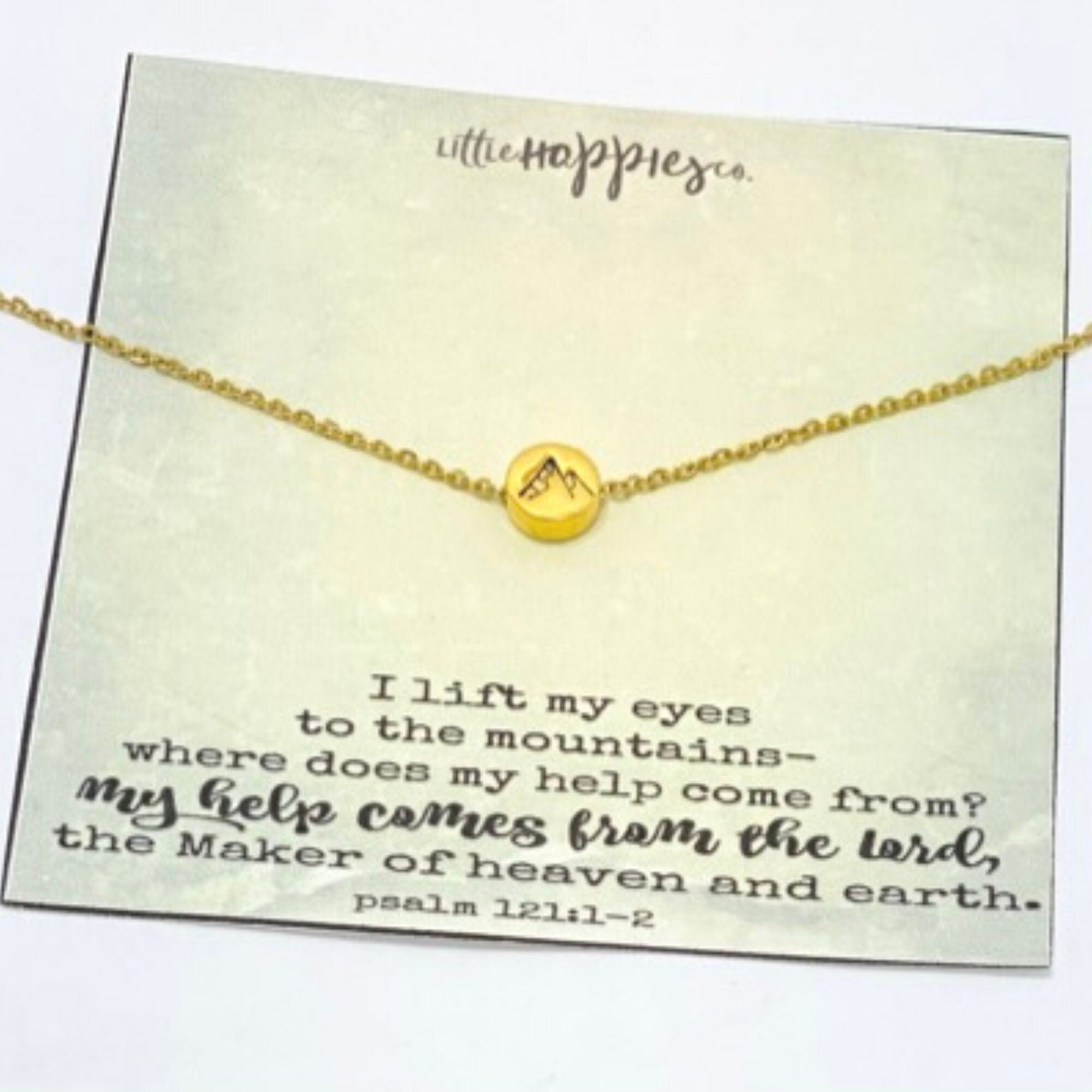Psalm 121 necklace, Mountain necklace, Positive gifts for friends, Gifts to encourage and inspire, Christian necklace, Christian gifts