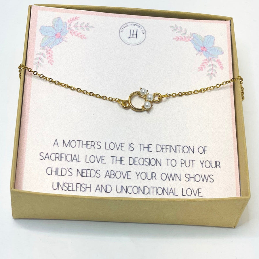 Necklace for mom, Necklace for my mom, Mother's love necklace, Gift from daughter, Dainty mom child jewelry, New mom necklace, Gift for mom