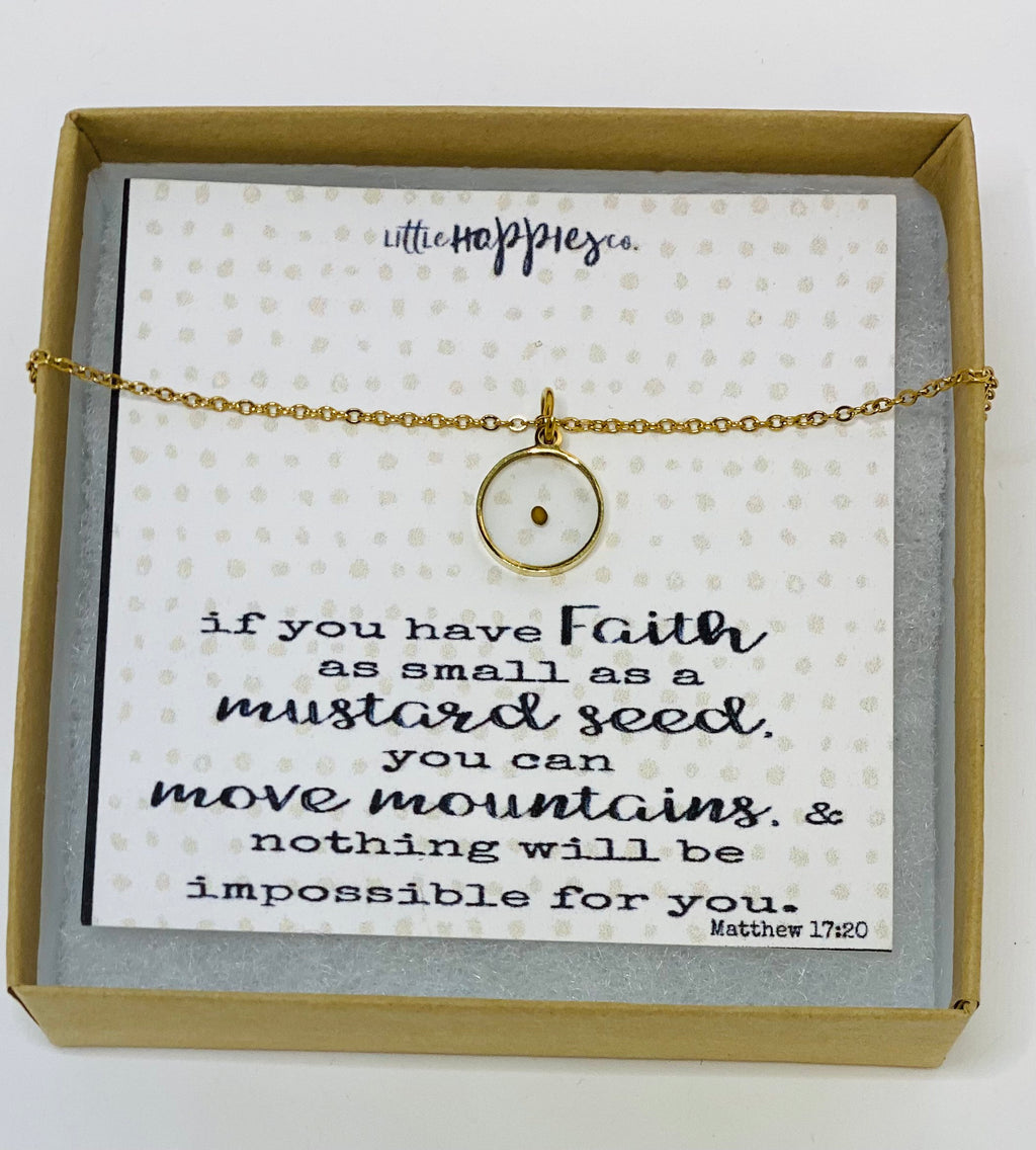 Real mustard seed necklace, Encouragement gift, Mustard seed jewelry, Faith necklace, Christian jewelry, Miscarriage gift, Inspirational