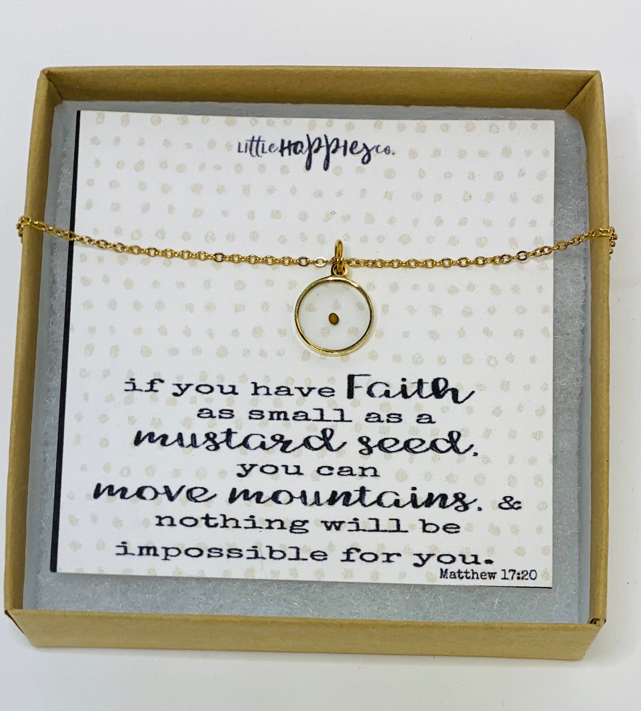 Real mustard seed necklace, Encouragement gift, Mustard seed jewelry, Faith necklace, Christian jewelry, Miscarriage gift, Inspirational