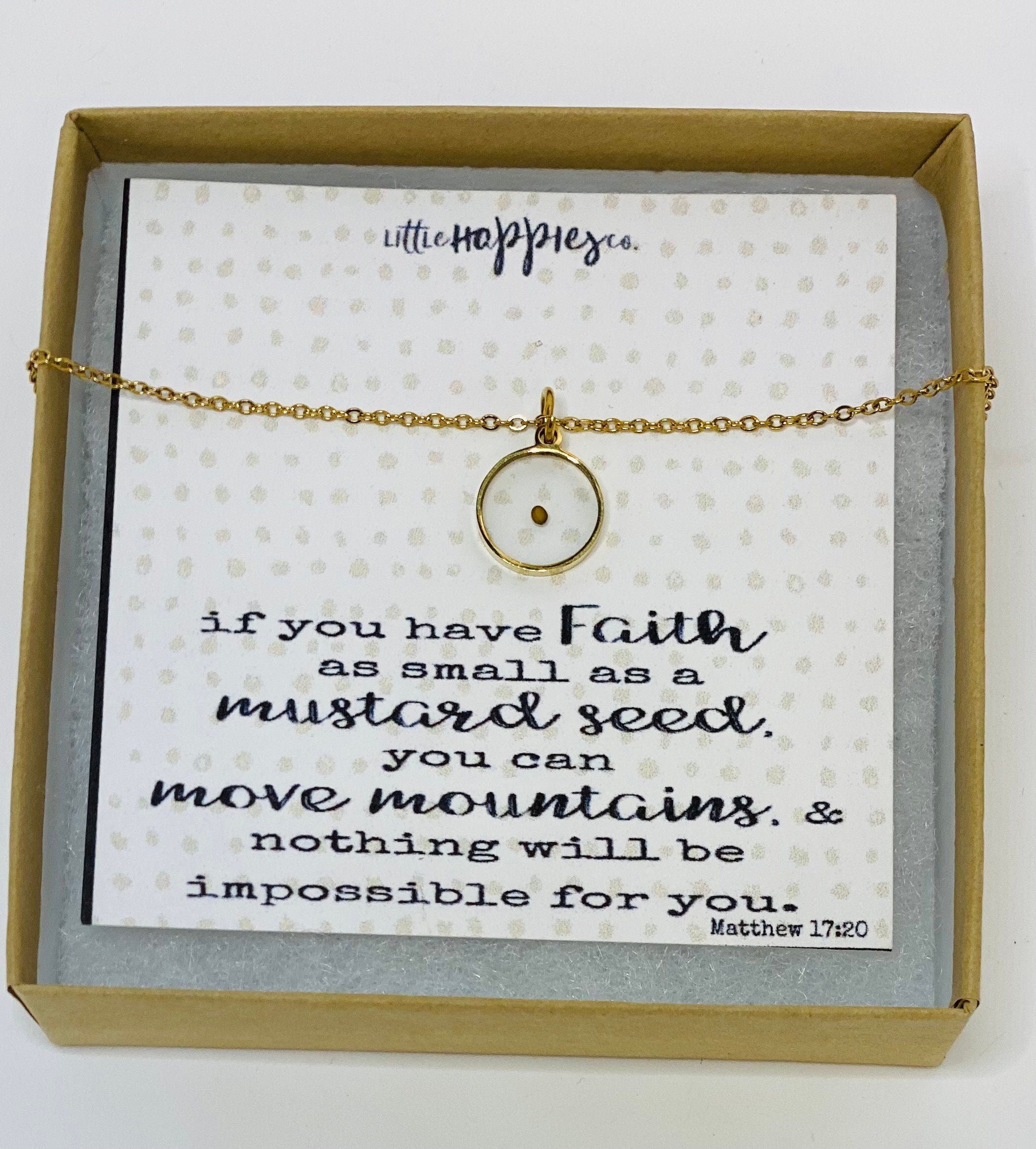 Real mustard seed necklace, Encouragement gift, Mustard seed jewelry, Faith necklace, Christian jewelry, Miscarriage gift, Inspirational