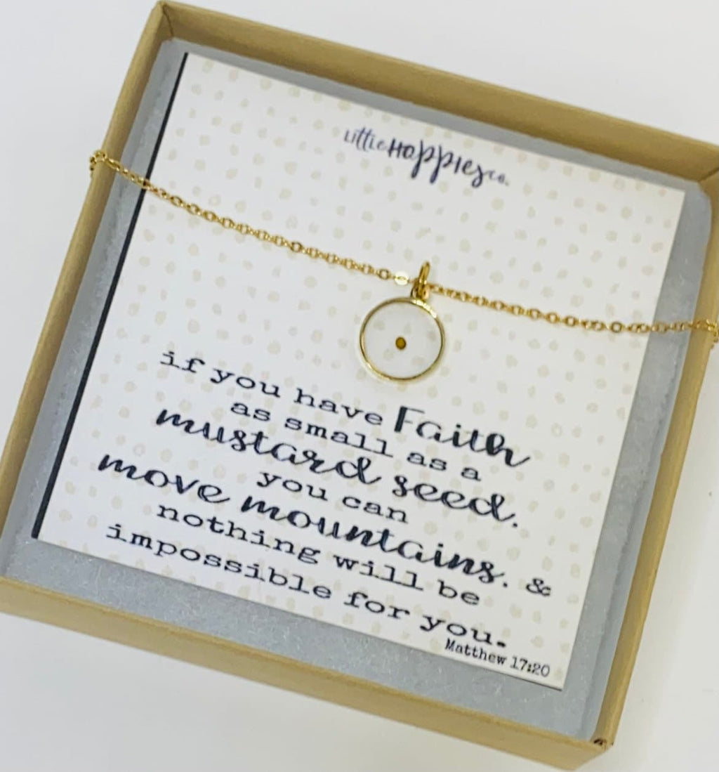 Real mustard seed necklace, Encouragement gift, Mustard seed jewelry, Faith necklace, Christian jewelry, Miscarriage gift, Inspirational