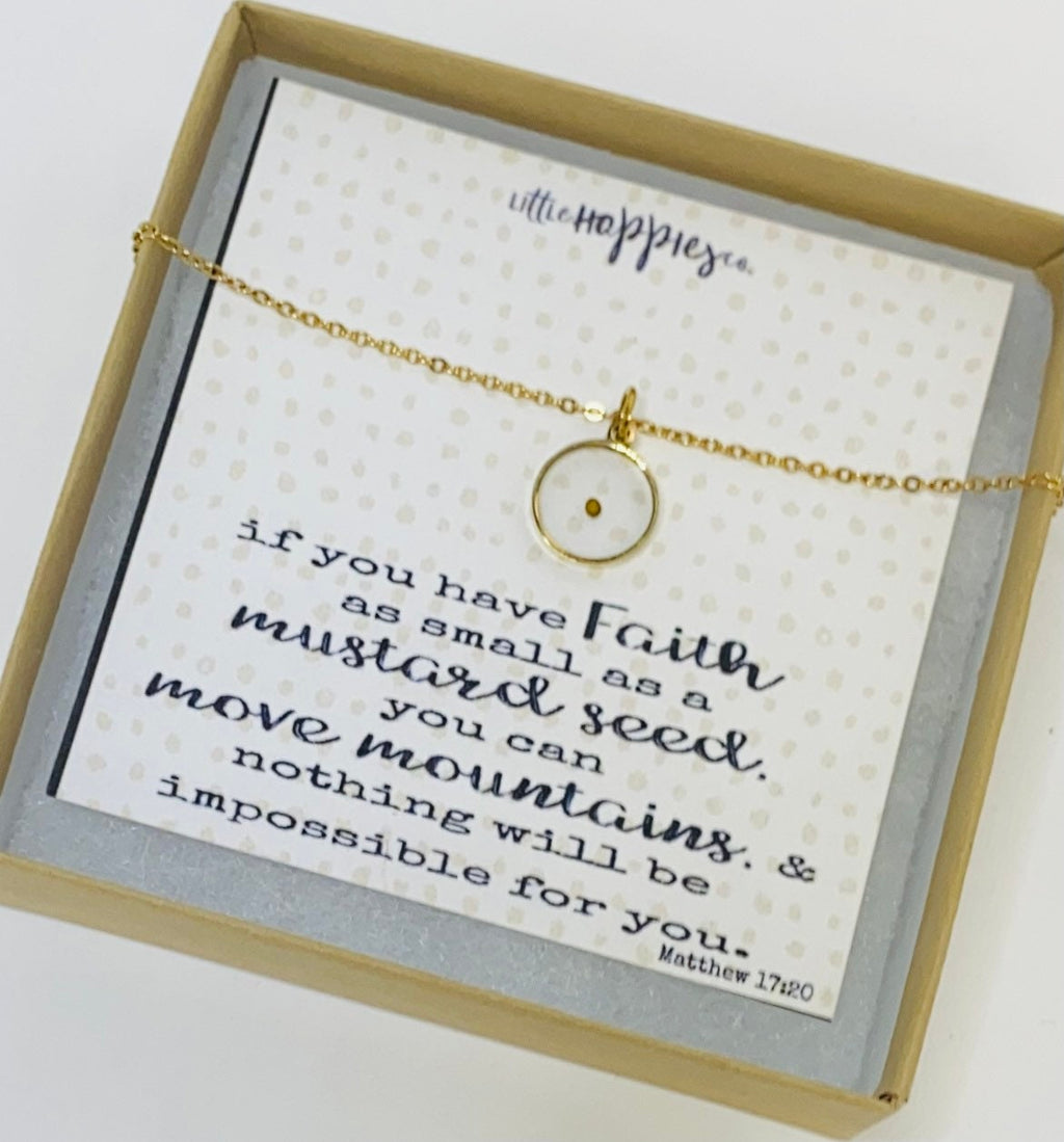 Real mustard seed necklace, Encouragement gift, Mustard seed jewelry, Faith necklace, Christian jewelry, Miscarriage gift, Inspirational