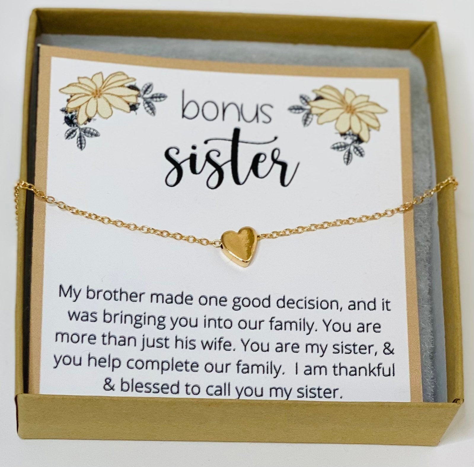 Sister-in-law gift gift, sister in law, Brothers girlfriend gift, Bonus sister gifts, Bridesmaid Gift for sister in law, Future sister