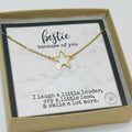 Best friend presents, Celebrating friendship, Star necklace, Present for my friend, To my bestie, To my best friend necklace, Friendship