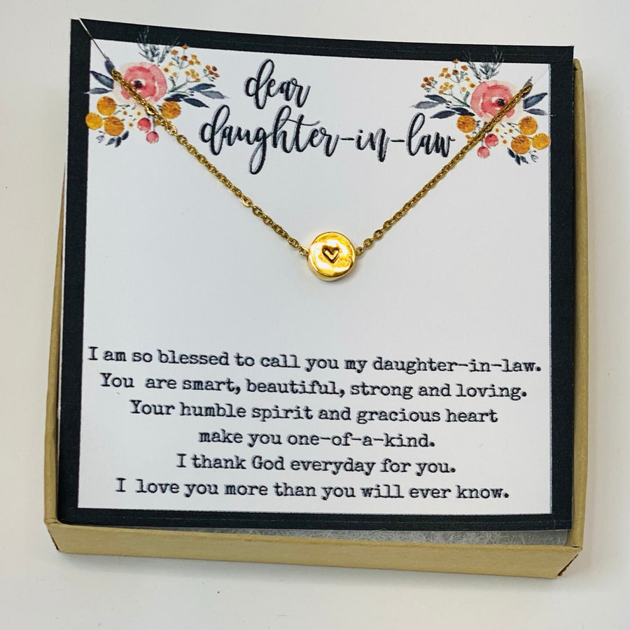 Daughter in law necklace, Daughter in law wedding gift, Daughter in law birthday card, Daughter in law gift on wedding day, Daughter-in-law