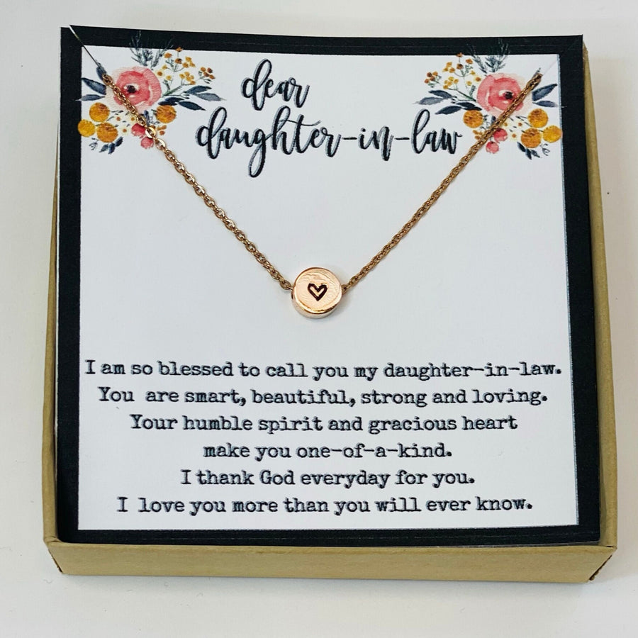 Daughter in law necklace, Daughter in law wedding gift, Daughter in law birthday card, Daughter in law gift on wedding day, Daughter-in-law