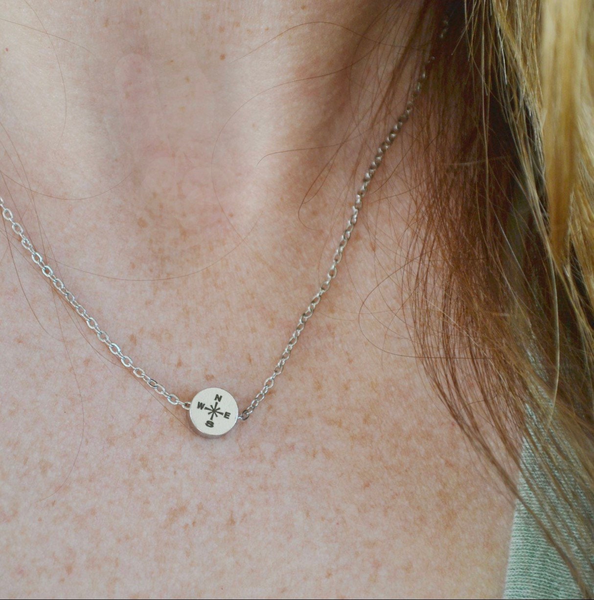 Adventure gifts, Travel necklace, Compass necklace, Travel jewelry, New beginnings gift, Travel buddy gift, Graduation present, Grad gift,