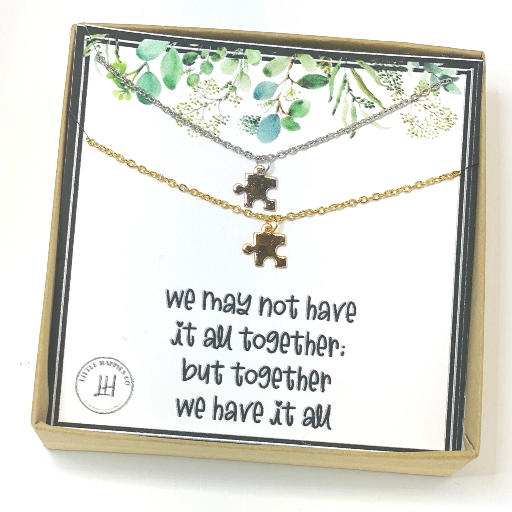Jigsaw jewelry, Puzzle necklace for 2, Puzzle piece necklace, You are my missing piece, Best friends necklaces, Sorority necklaces, sisters