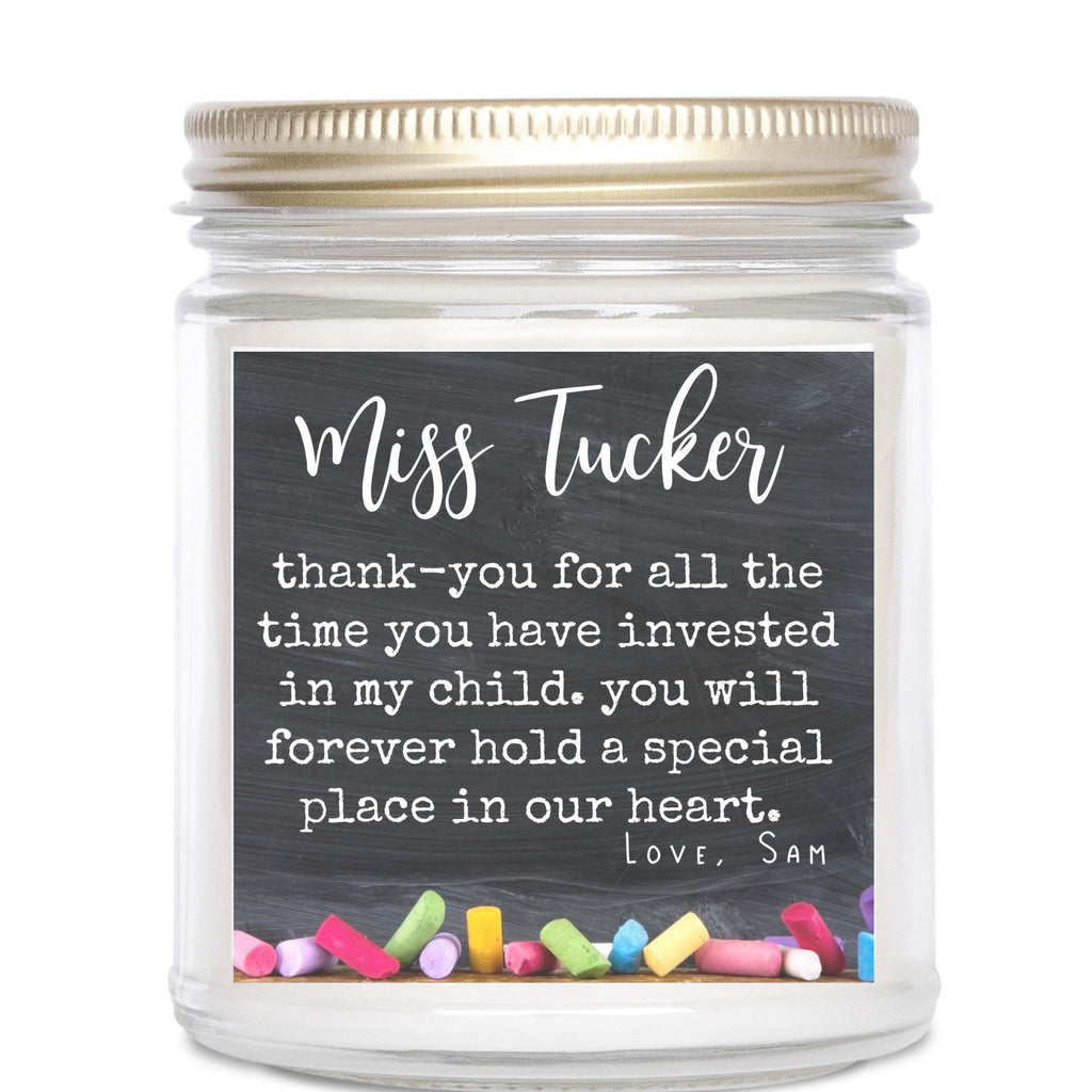 Teacher gifts, Gift for teacher, Christmas gift for teacher, Best teacher, Teacher candle, Personalized teacher gift, from student, candle