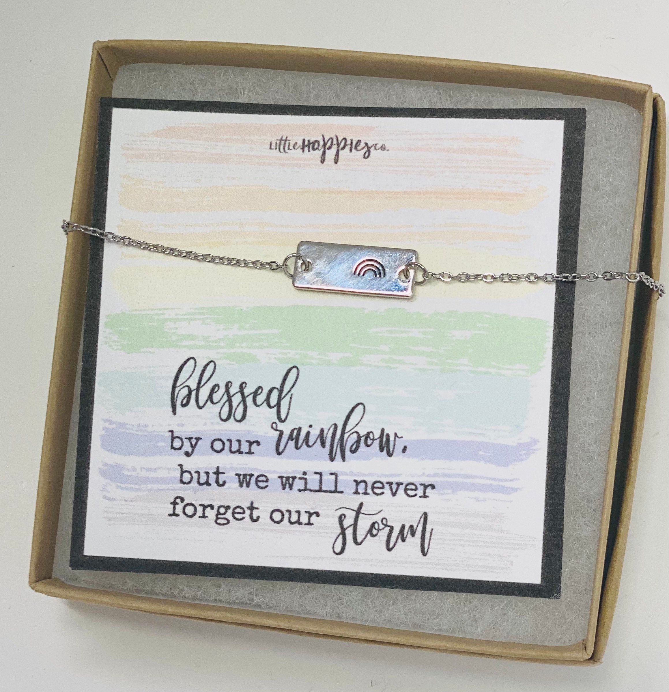Rainbow baby necklace, rainbow babies, rainbow baby , baby after miscarriage, motherhood necklace, miscarriage gift, gift for rainbow baby