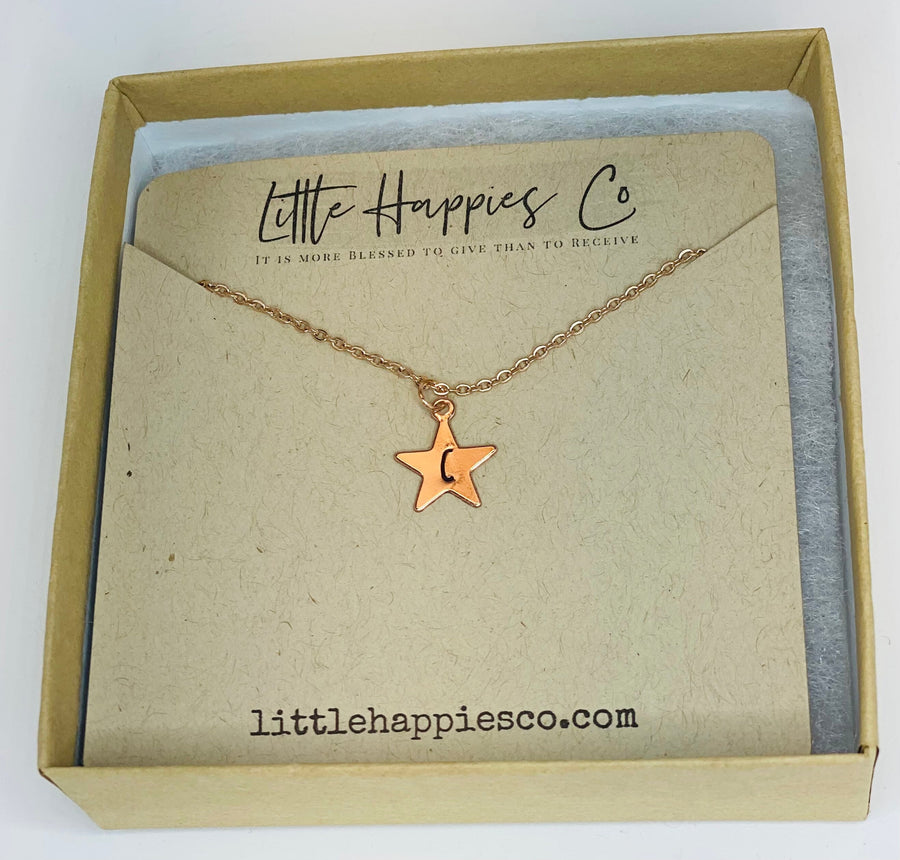 Best friend gifts, friendship gift, star necklace, two necklaces, best friend birthday gift, personalized gift, initial necklace, necklace