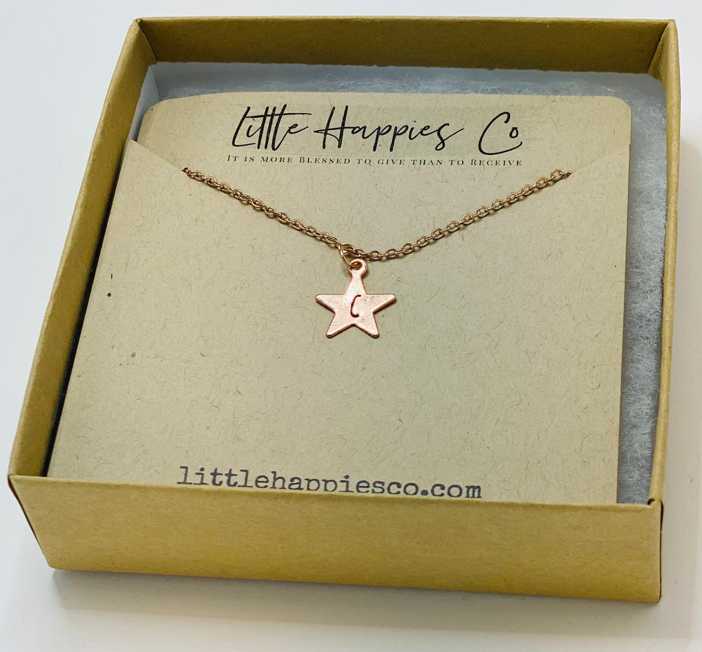 Best friend gifts, friendship gift, star necklace, two necklaces, best friend birthday gift, personalized gift, initial necklace, necklace