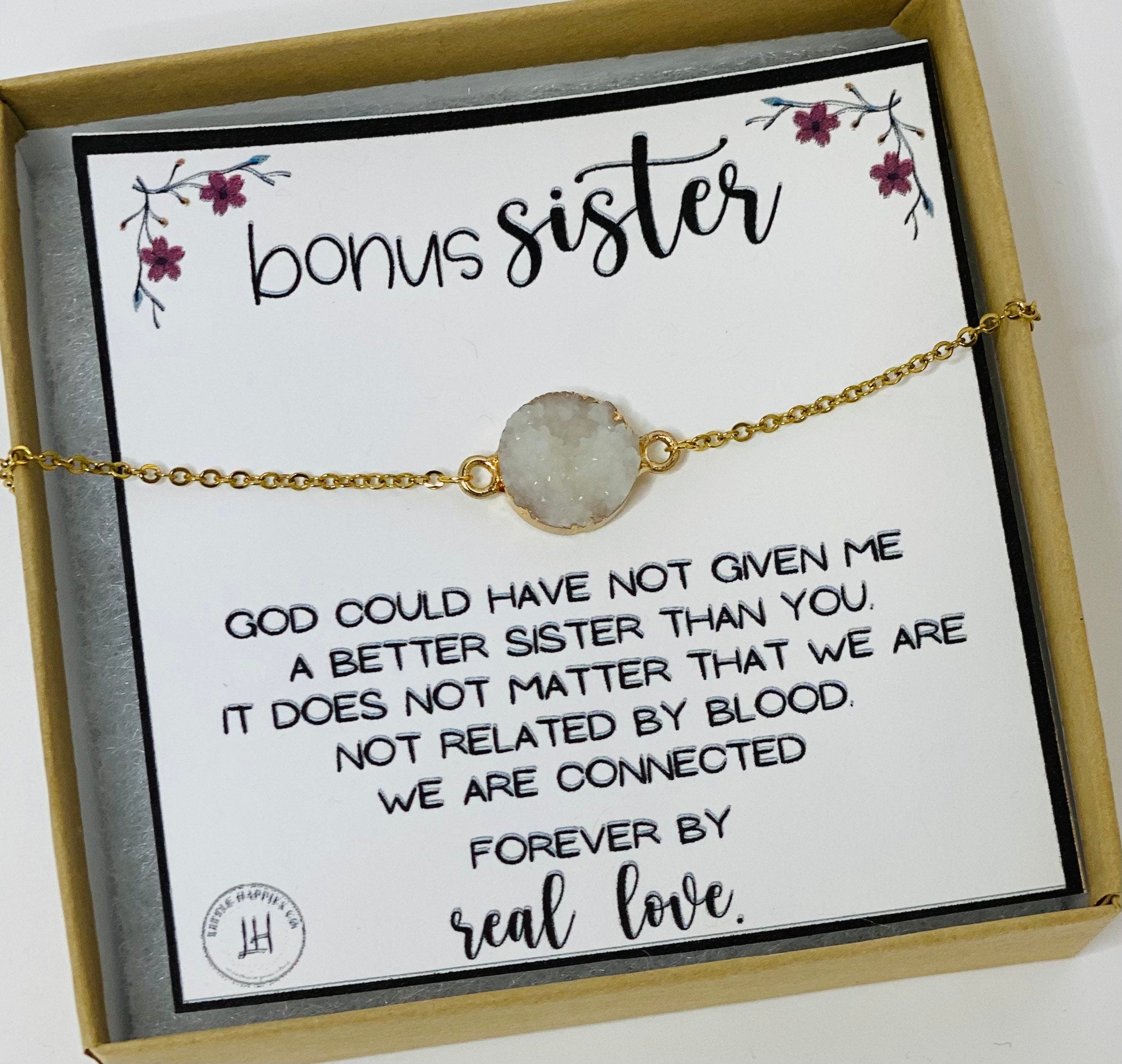Bonus sister gifts, sister in law,  boyfriends sister, Stepmother necklace, Step sister, unbiological sister, Gift for sister-in-law, bestie
