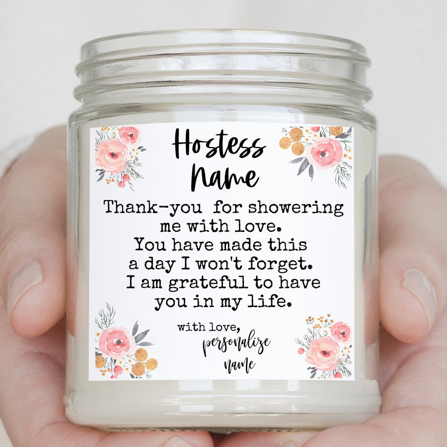 Thank You Note For Bridal Shower Host Baby Shower Hostess Thank