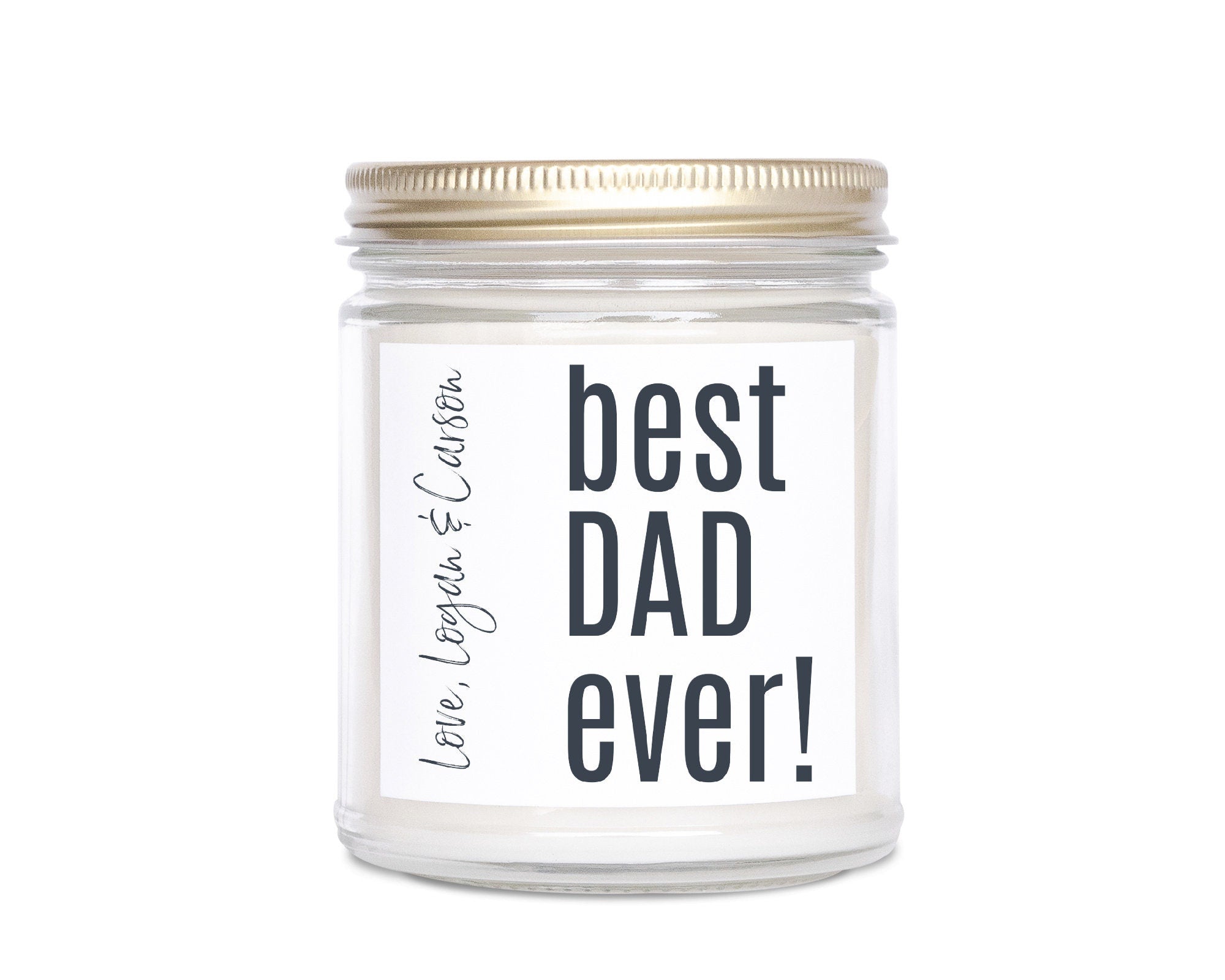 Gift for dad, Candle gift, Personalized candle, Soy candle, From kids, Christmas gift to dad, Father's day gift, Man gift, office gift