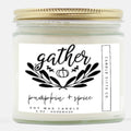 Gather candle, Fall decor, Thanksgiving, Autumn, Personalized gifts, Soy candle, gift for her, Fall candle, small gift, Birthday gift