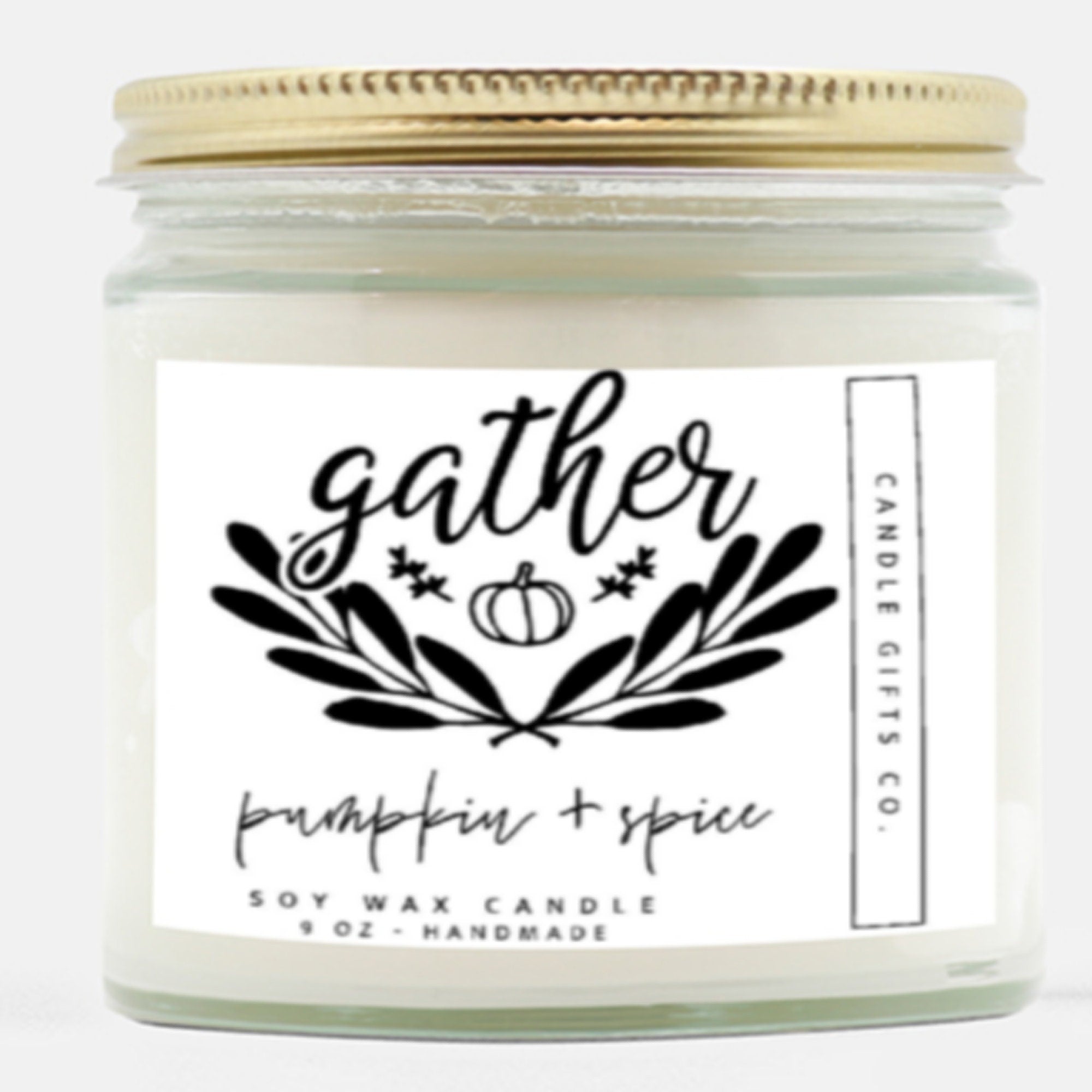 Gather candle, Fall decor, Thanksgiving, Autumn, Personalized gifts, Soy candle, gift for her, Fall candle, small gift, Birthday gift