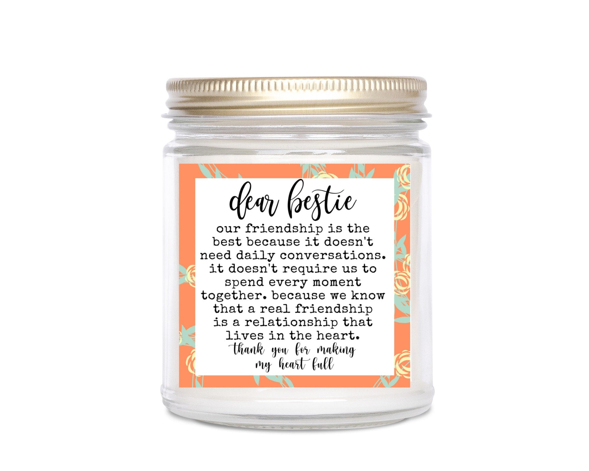 Gift for best friend, Best friend gift, Personalized candle, Personalized gifts, Birthday gift, Soy candle, Custom candle, small gift