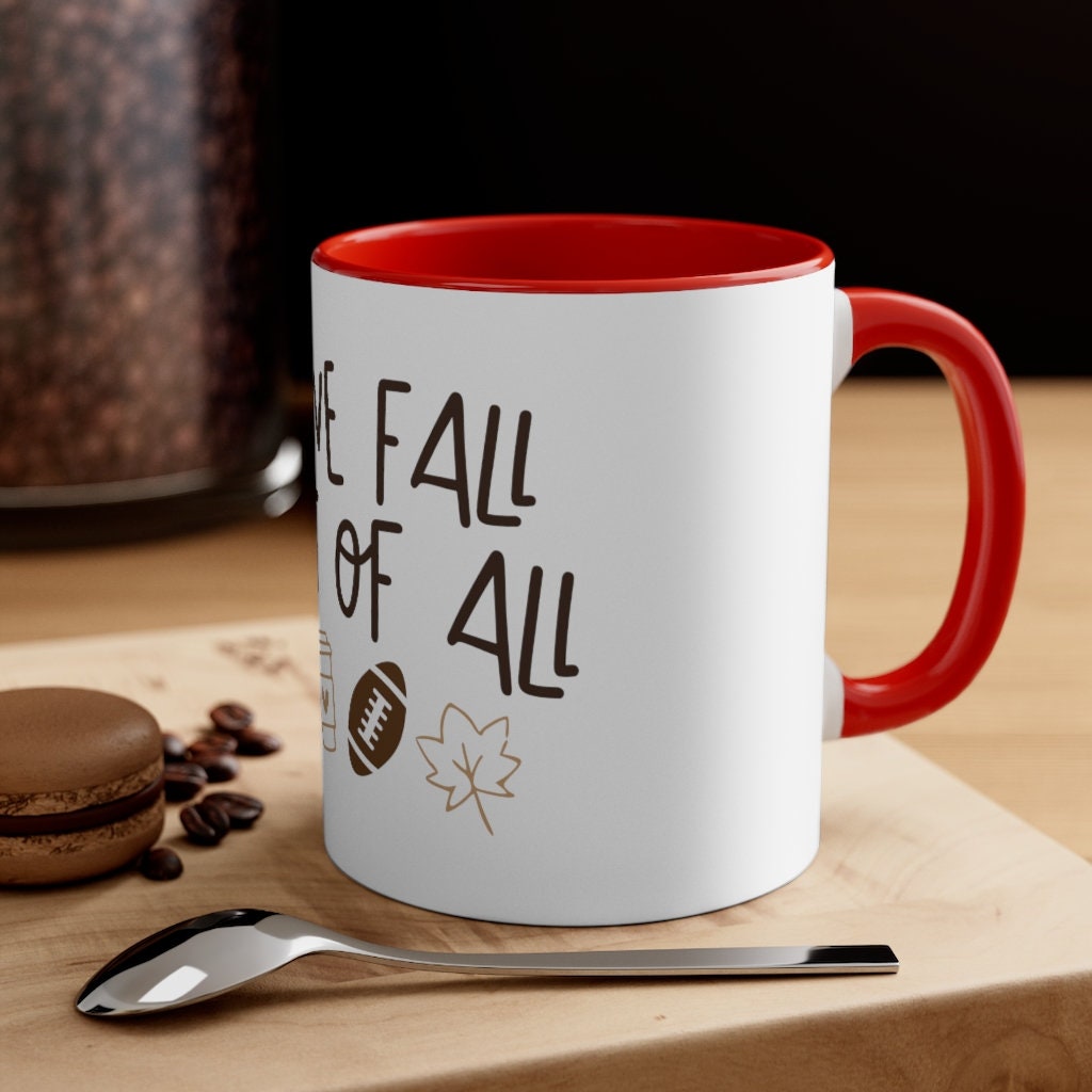 Coffee Mug, Fall Coffee Mug, Football Season, I love fall most of all, Fall gifts, Cute coffee mugs, small gift, Fall decor, Birthday