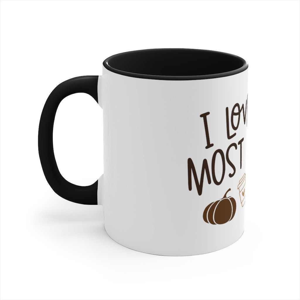 Coffee Mug, Fall Coffee Mug, Football Season, I love fall most of all, Fall gifts, Cute coffee mugs, small gift, Fall decor, Birthday