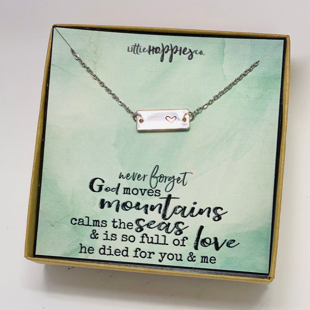 Heart Necklace, Encouragement gift, graduation gift, miscarriage gift, best friend gifts- sympathy gift, grief gift, friend gifts