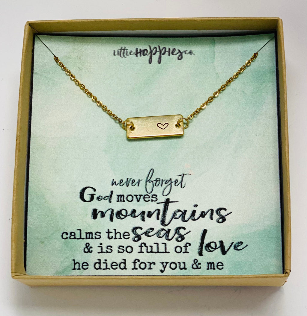 Heart Necklace, Encouragement gift, graduation gift, miscarriage gift, best friend gifts- sympathy gift, grief gift, friend gifts