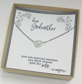 Pearl necklace, Gift for Godmother, Godmother gift, Godmother necklace, Christmas gift For Godmother, dainty necklace, conformation gift