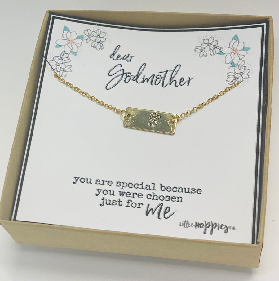Jewelry for godmother, Godmother gift, God mother gift, Godmother proposal, Godmother necklace, God mother necklace, Baptism gift necklace