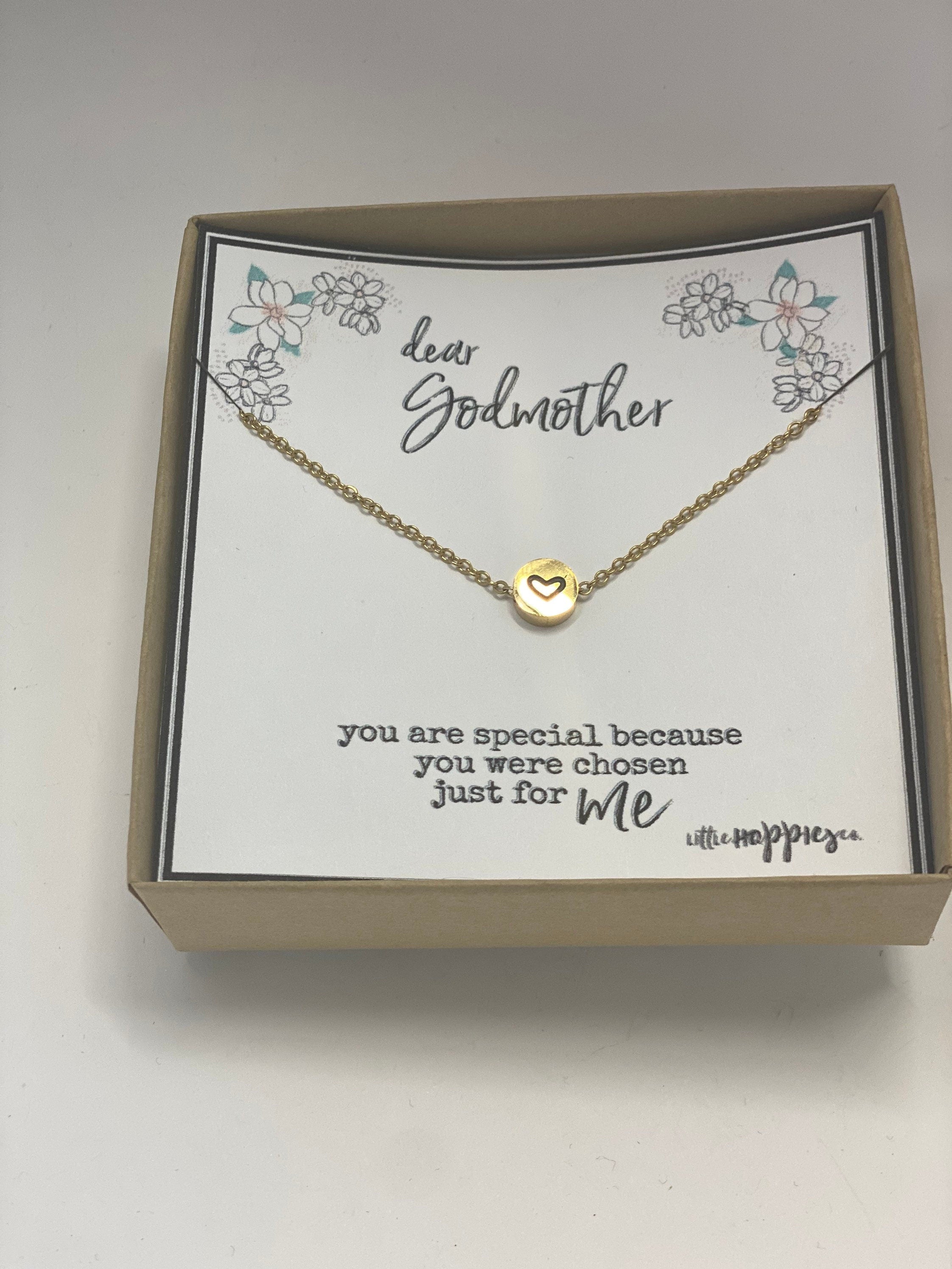 Gift for Godmother, Godmother gift, Godmother necklace, Gift for Godmother, Heart necklace, from goddaughter