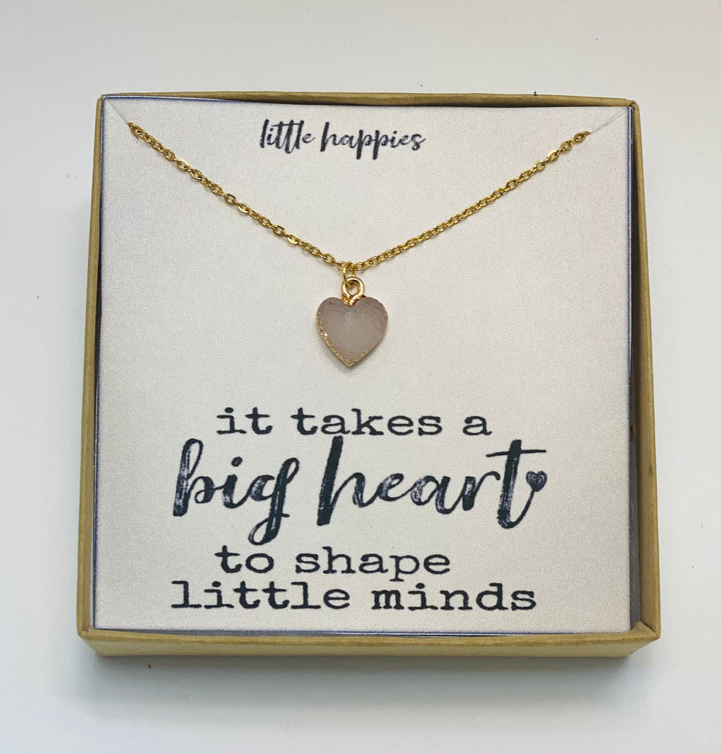 It takes a big heart to shape little minds, Thank you teacher, teacher gift, teacher appreciation, teacher, heart