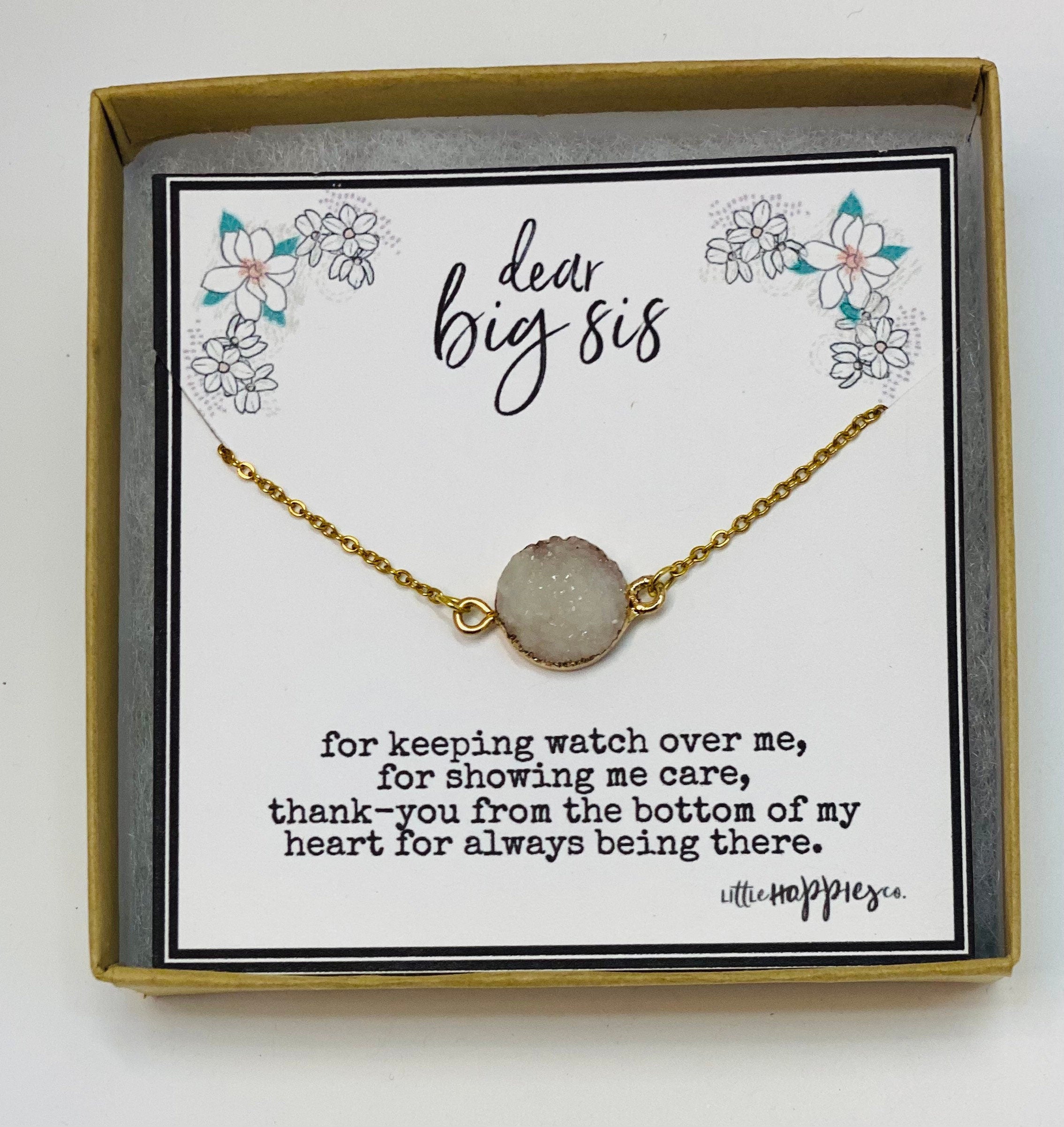 Big sister little sister necklace - Sisters gift for her, Sister necklace, sister birthday gift, Big sister gifts, Big sis lil sis (01-001)